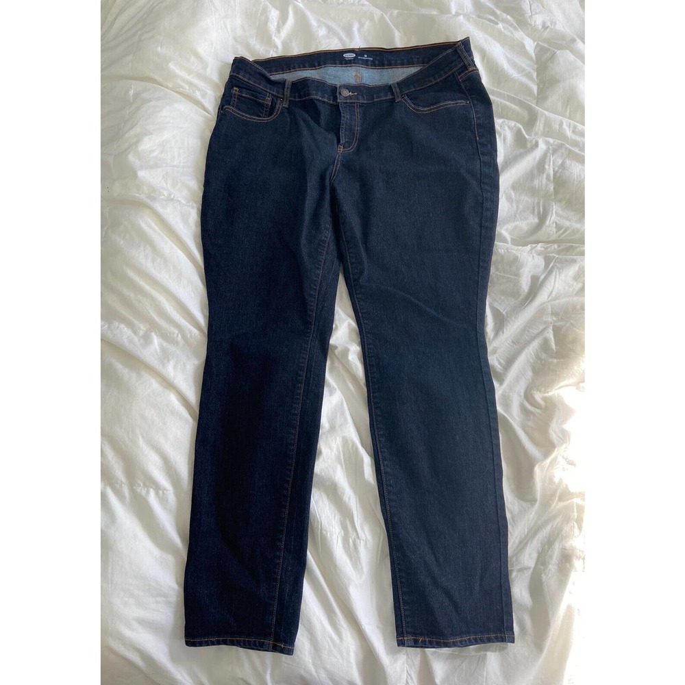 Old Navy 18 Regular Dark Blue Jeans Denim Cotton Blend Womens